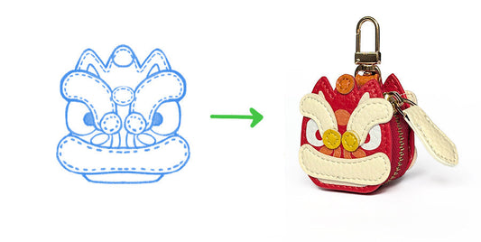 How I made the lion dance bag charms