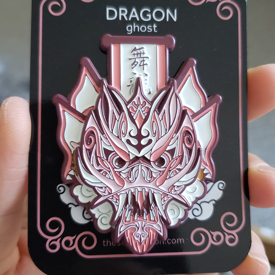 Dragon Ghost Flag Pin - The Seventh Lion