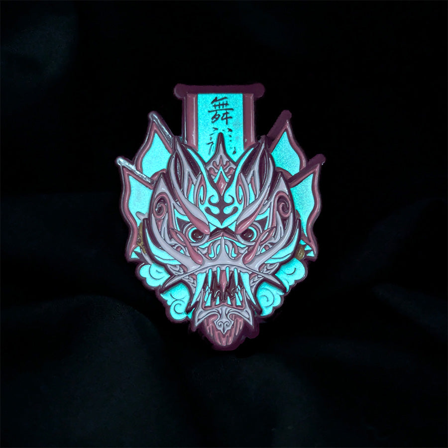 Dragon Ghost Flag Pin - The Seventh Lion