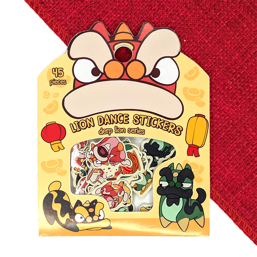 Derp Lion Mini Sticker Pack - Peel & Stick Paper Stickers
