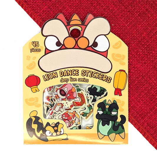 Derp Lion Mini Sticker Pack - Peel & Stick Paper Stickers
