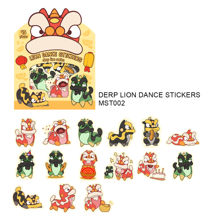 Derp Lion Mini Sticker Pack - Peel & Stick Paper Stickers