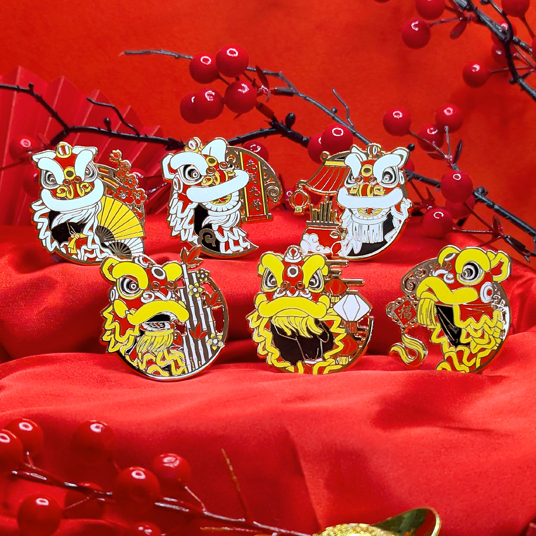 Lucky Lion Pins - Futsan Lanterns
