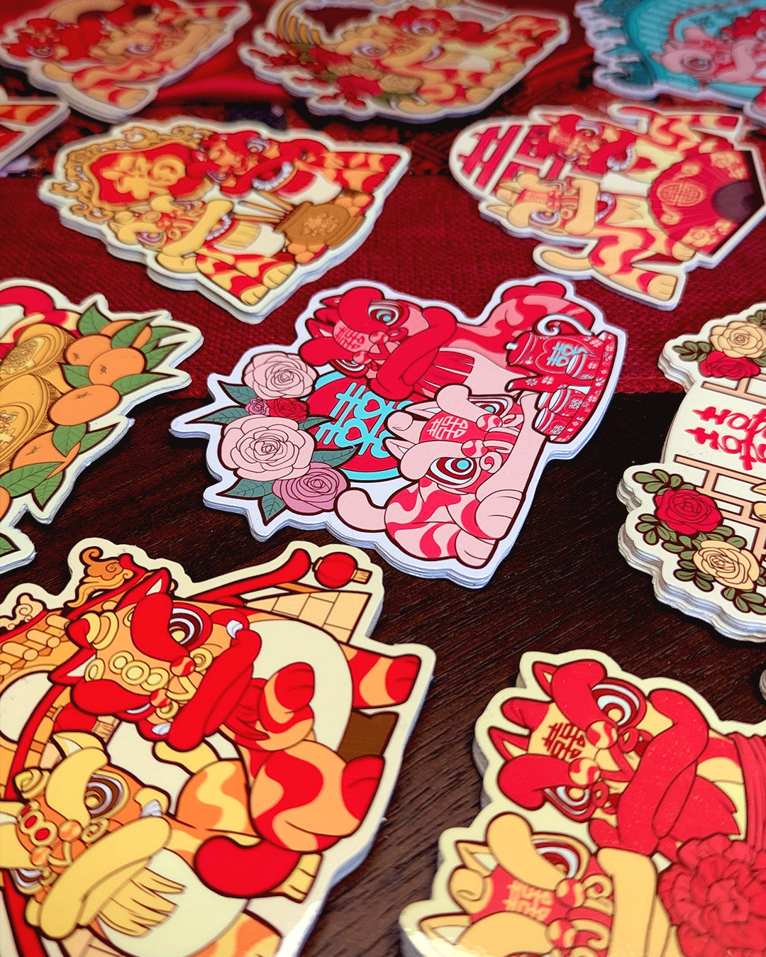 Lion Dance Vinyl Sticker - Mandarin Tree