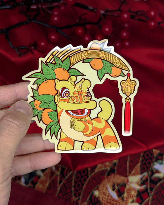 Lion Dance Vinyl Sticker - Mandarin Arc