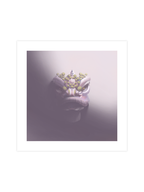 Traditional Chinese Lion Head Art Print - Purple
