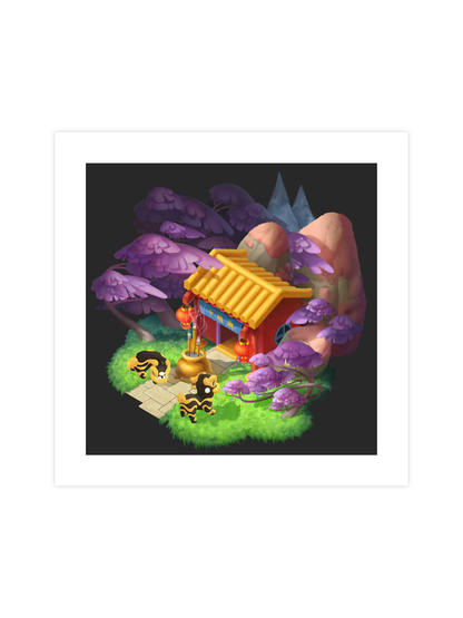 Isometric Lion Dance Art Print 02