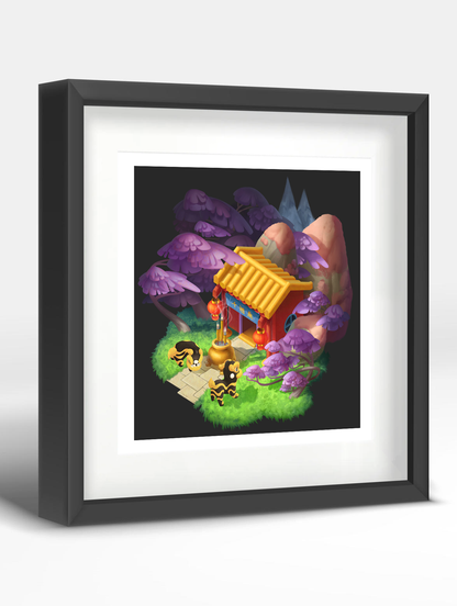 Isometric Lion Dance Art Print 02