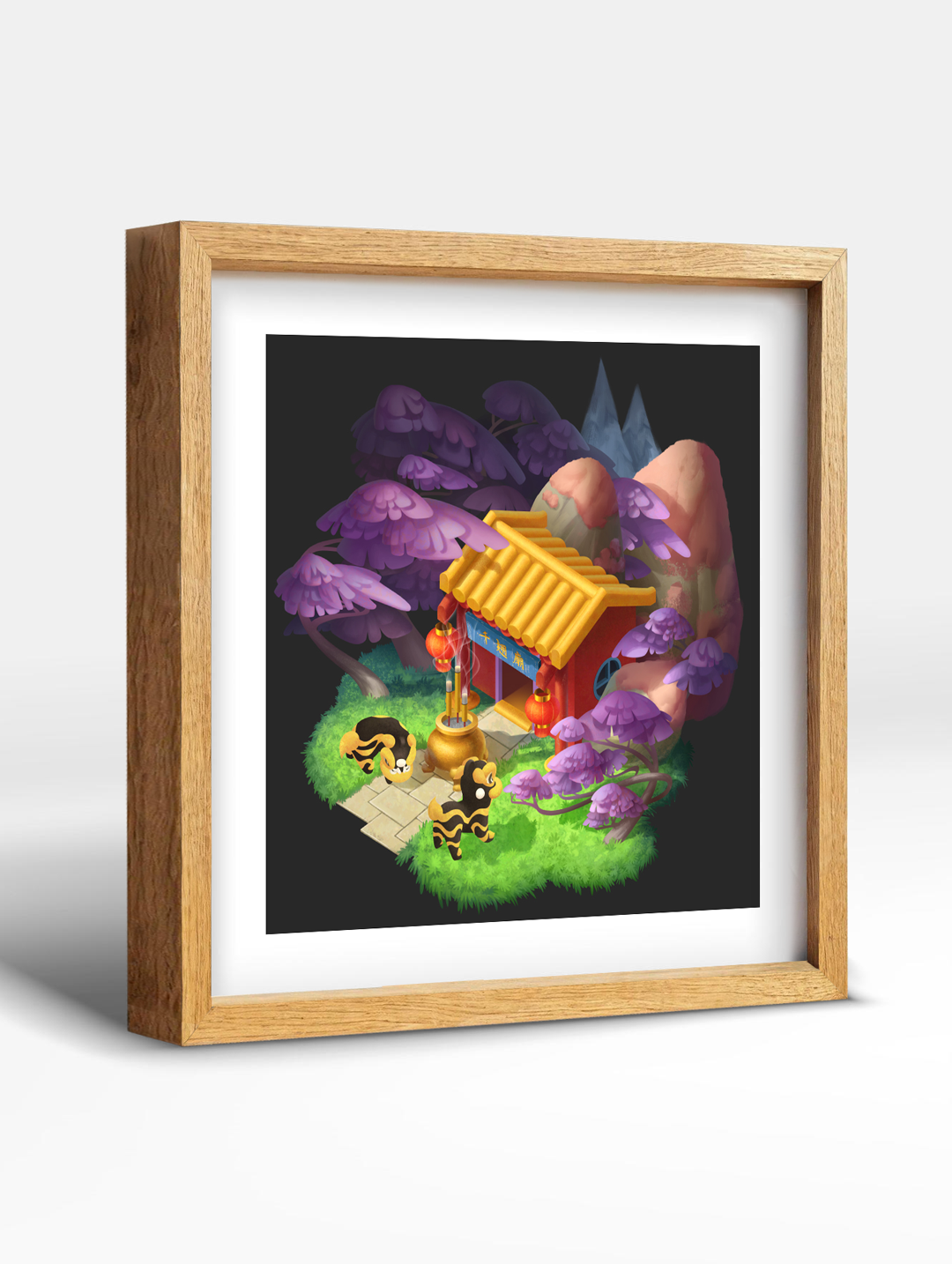 Isometric Lion Dance Art Print 02
