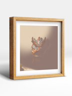 Traditional Chinese Lion Head Art Print - Red