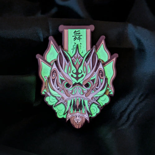 Dragon Glow-in-the-Dark Flag Pin