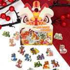 Lion Dance Mini Sticker Pack - Peel & Stick Paper Stickers