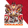 Traditional Lion Heads Sticker Pack - Peel & Stick Paper Stickers
