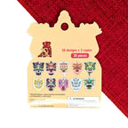 Traditional Lion Heads Sticker Pack - Peel & Stick Paper Stickers