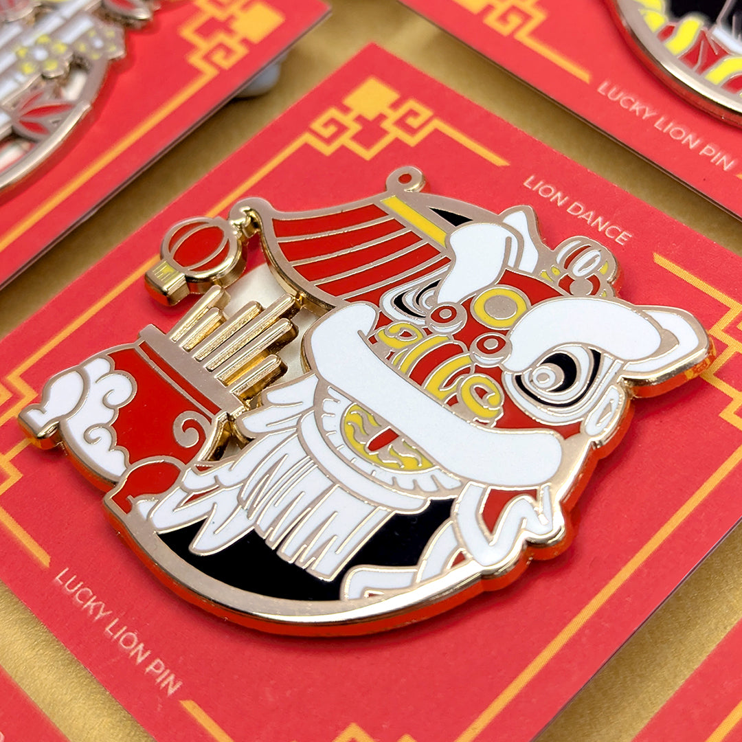 Lucky Lion Pins - Hoksan Temple