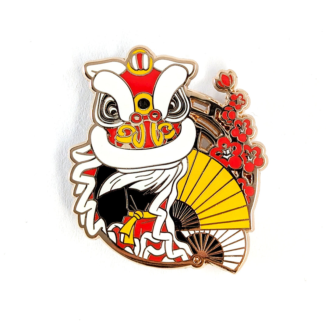 Lucky Lion Pins - Hoksan Folding Fans