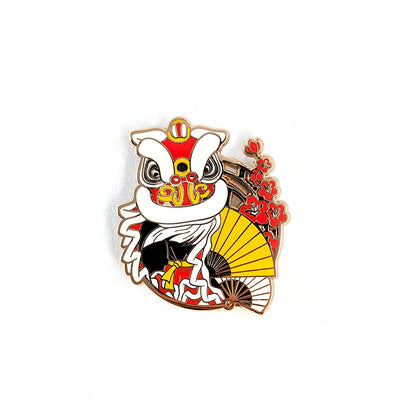Lucky Lion Pins - Hoksan Folding Fans