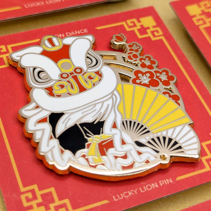 Lucky Lion Pins - Hoksan Folding Fans
