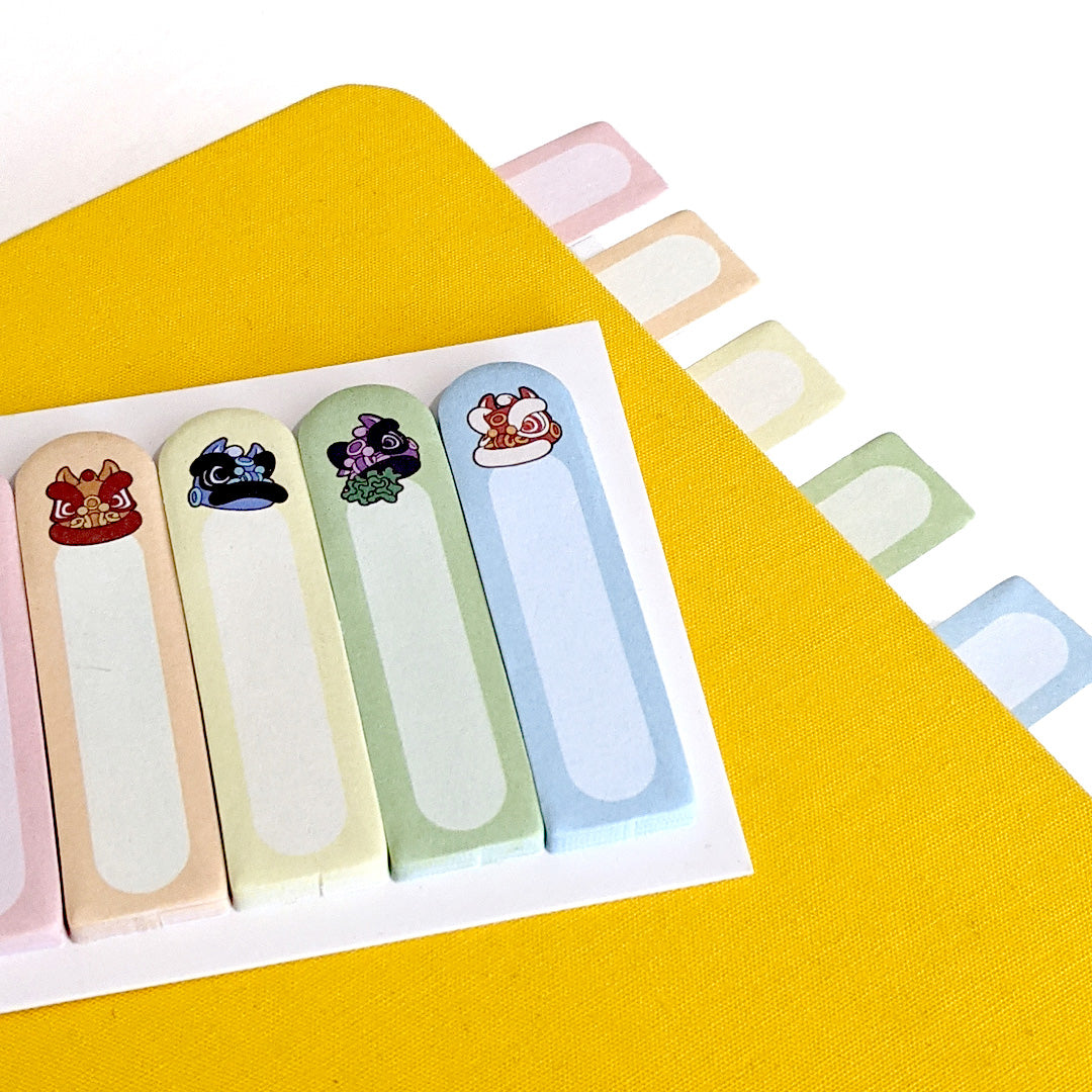 Lion Dance Folding Sticky Notepad - Lion Dance Design