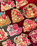 Lion Dance Vinyl Sticker - Mandarin Tree