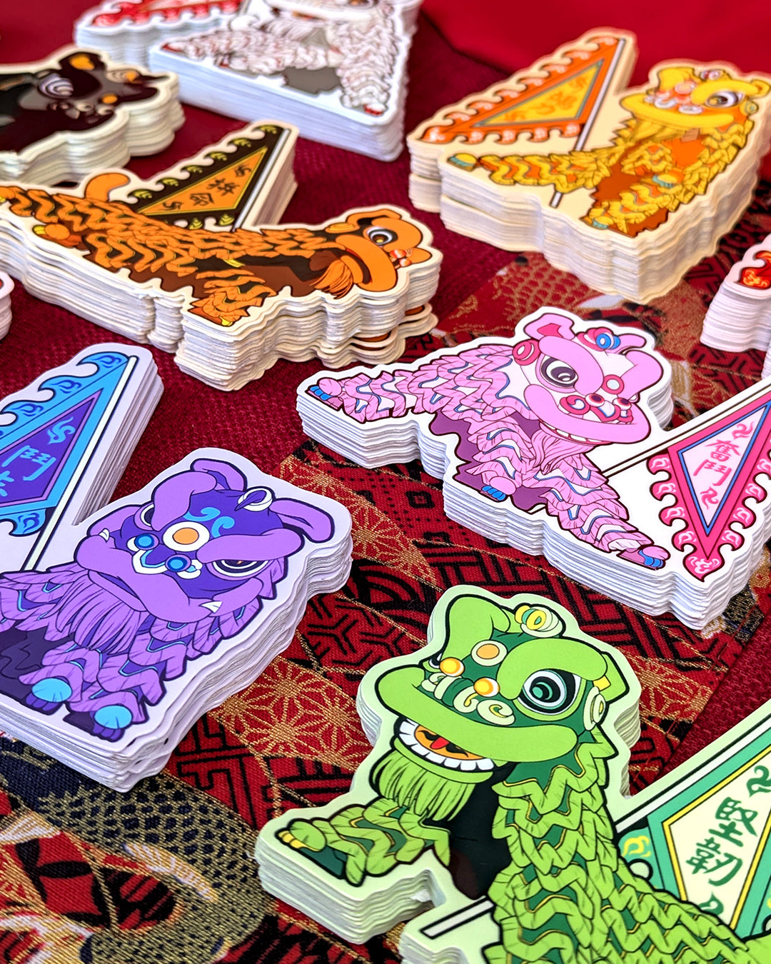 Lion Dance Vinyl Sticker - Competition Series - Blood Boils with Passion