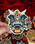 Lion Dance Vinyl Sticker - Traditional Zhang Fei Lion Head