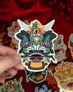 Lion Dance Vinyl Sticker - Traditional Zhang Fei Lion Head