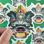 Lion Dance Vinyl Sticker - Traditional Zhang Fei Lion Head