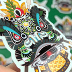 Lion Dance Vinyl Sticker - Traditional Zhang Fei Lion Head