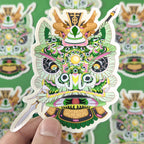 Lion Dance Vinyl Sticker - Traditional Zhao Yun Lion Head