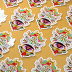 Lion Dance Vinyl Sticker - Traditional 1900's Hong Kong Lion Head