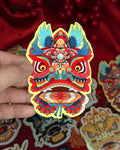 Lion Dance Vinyl Sticker - Traditional Hong Kong Lion Head