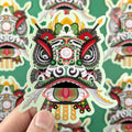 Lion Dance Vinyl Sticker - Indonesian Barongsai Lion Head