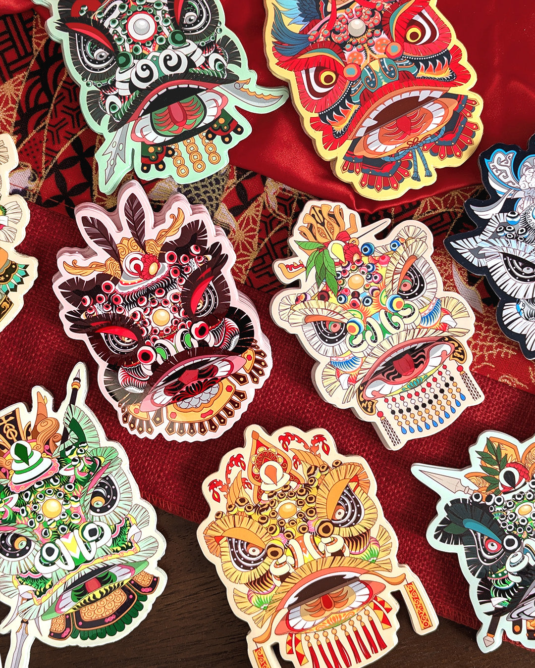 Lion Dance Vinyl Sticker - Traditional Ma Chao Lion Head