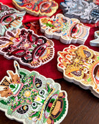 Lion Dance Vinyl Sticker - Traditional Zhang Fei Lion Head