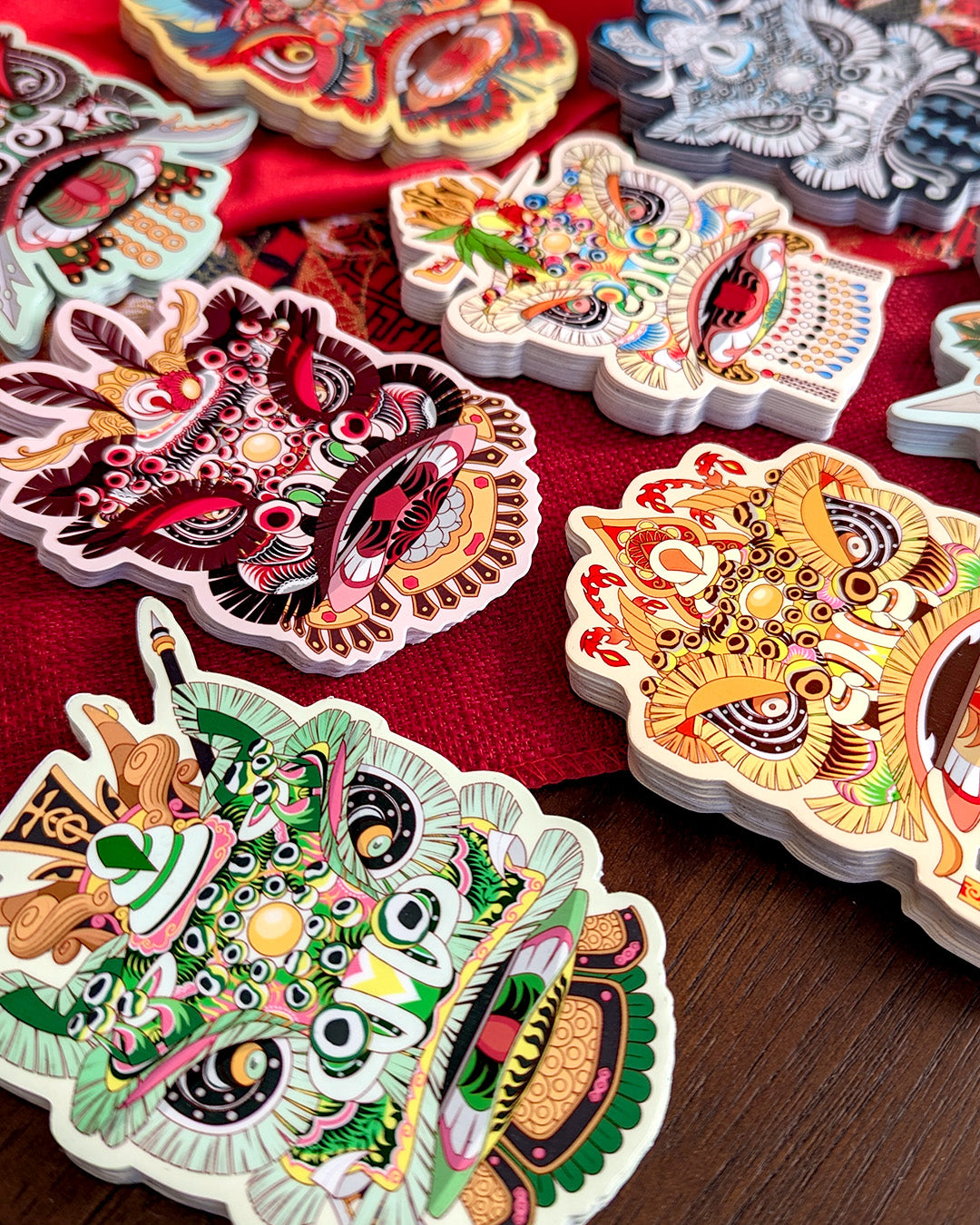 Lion Dance Vinyl Sticker - Traditional Zhang Fei Lion Head