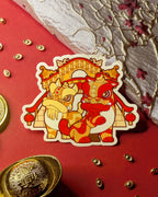 Lion Dance Vinyl Sticker - LFC Lions on Bridge