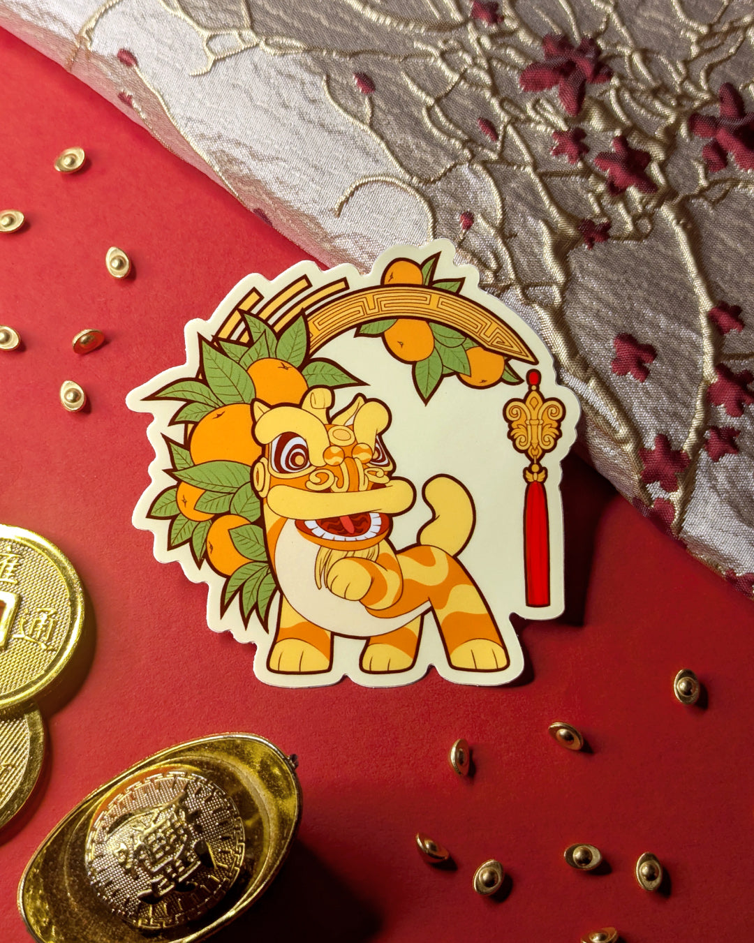 Lion Dance Vinyl Sticker - Mandarin Arc