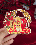 Lion Dance Vinyl Sticker - Cherry Arc