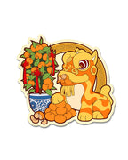 Lion Dance Vinyl Sticker - Mandarin Tree