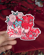 Lion Dance Vinyl Sticker - Wedding Tea Ceremony
