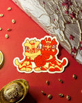 Lion Dance Vinyl Sticker - Wedding Lions