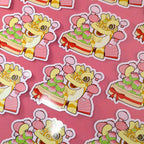Lion Dance Vinyl Sticker - Longevity Peach 2