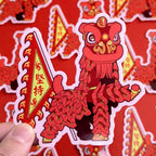 Lion Dance Vinyl Sticker - Competition Series - Perseverence