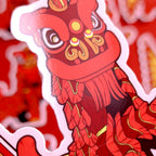 Lion Dance Vinyl Sticker - Competition Series - Perseverence