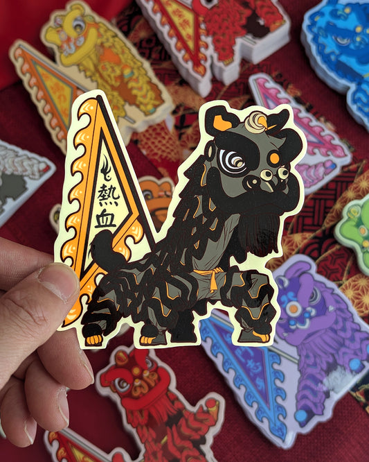 Lion Dance Vinyl Sticker - Competition Series - Blood Boils with Passion