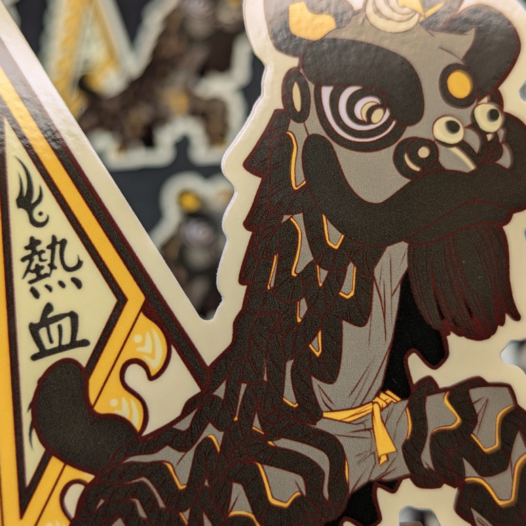 Lion Dance Vinyl Sticker - Competition Series - Blood Boils with Passion